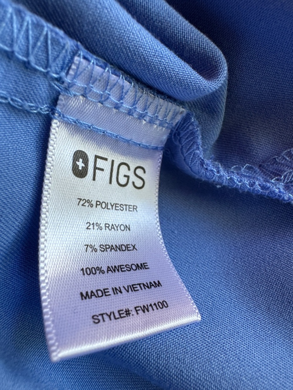 Figs Women's Scrub Set in Periwinkle Blue - Picture 12 of 17
